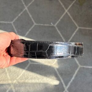Elegant Black Crocodile Belt strap